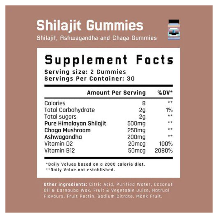 Pixilated Labs Shilajit Gummies (60 Gummies)