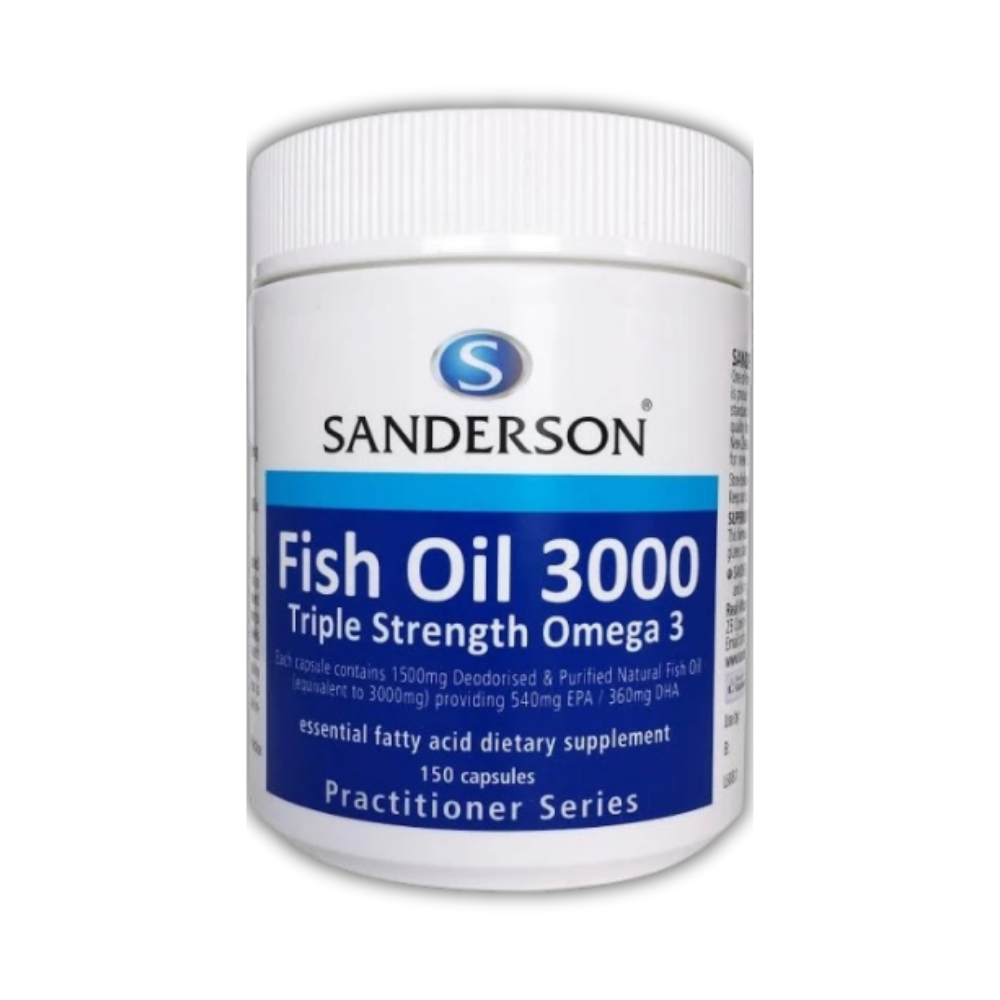 Sanderson Fish Oil 3,000mg 540mg EPA/360mg DHA 150 Capsules