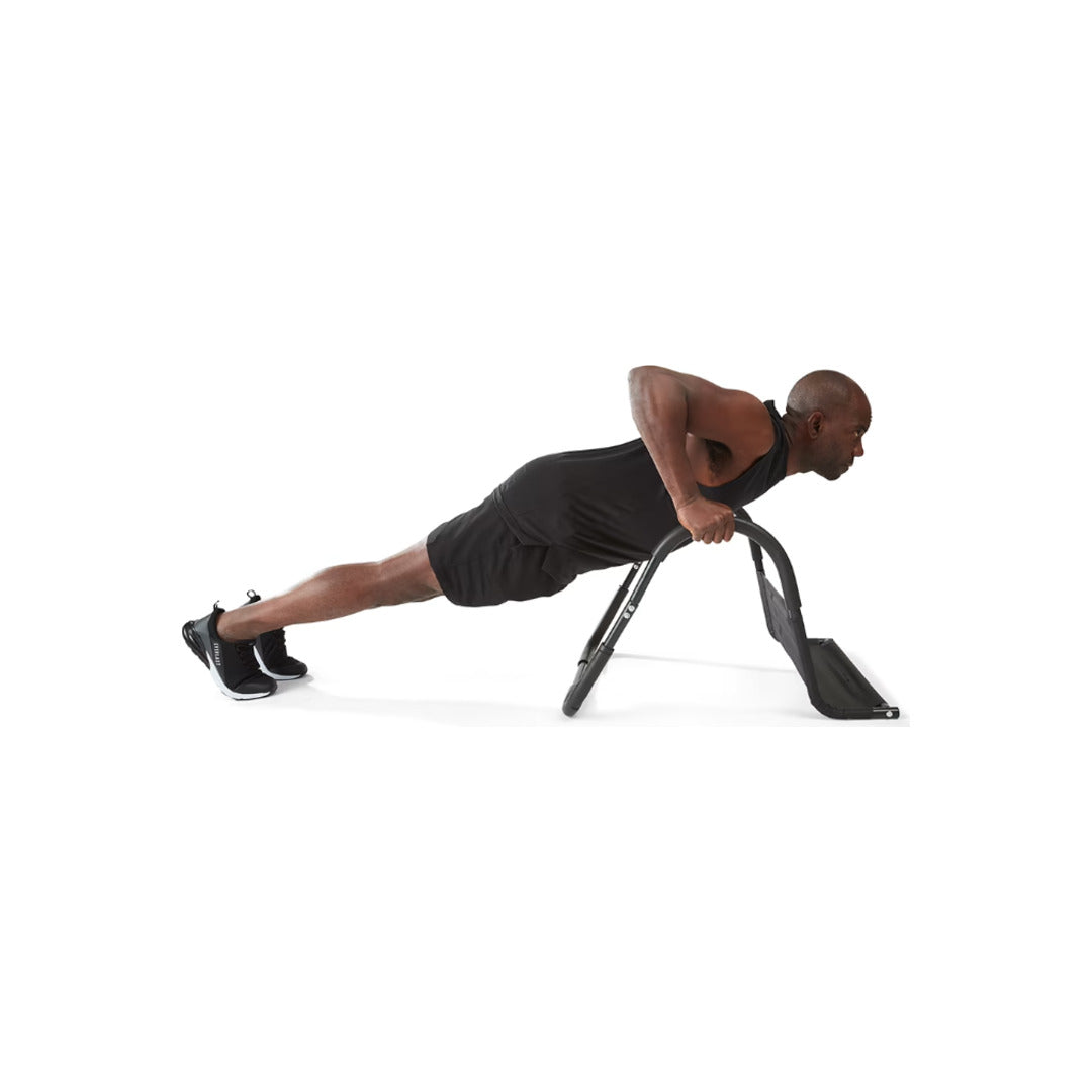Harbinger Ab Crunch used for elevated push-ups