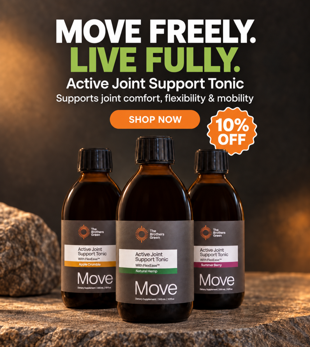 The Brothers Green Move Active Joint Support Tonic 10% off mobile banner