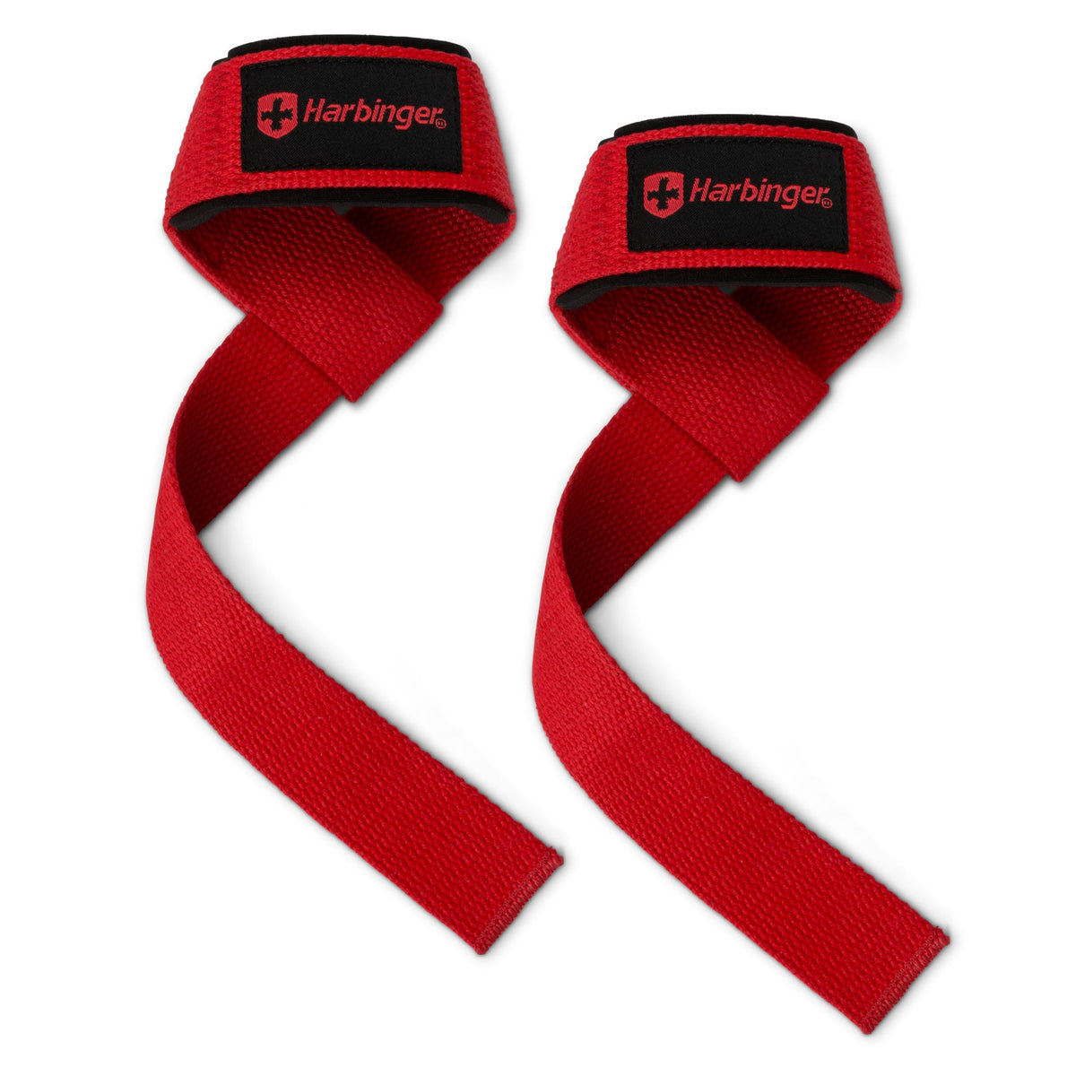 Harbinger Padded Cotton Lifting Straps - Red