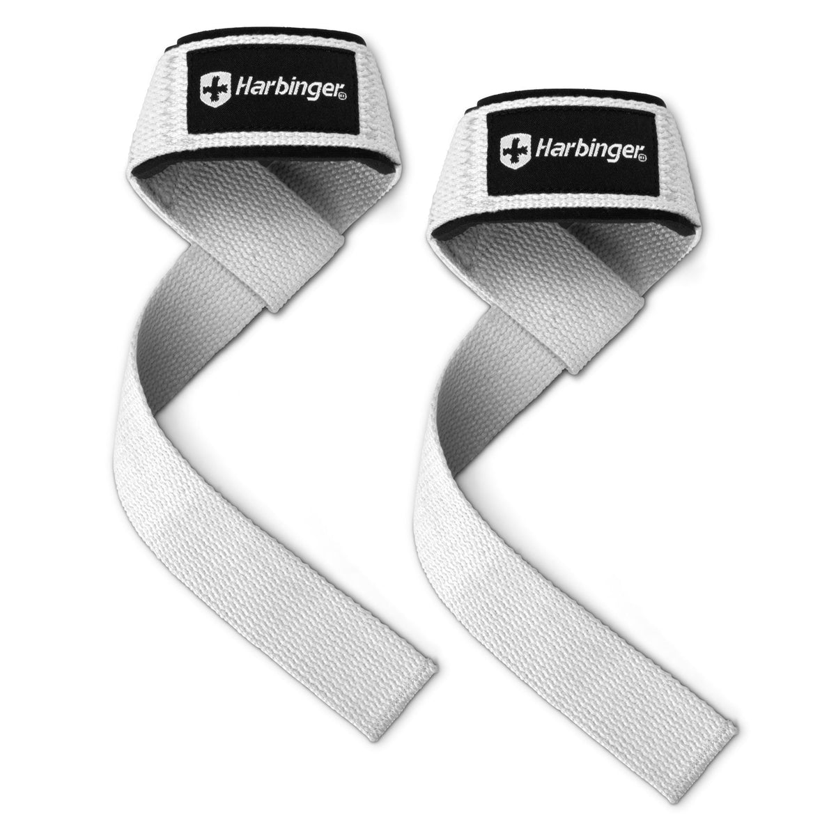 Harbinger Padded Cotton Lifting Straps - White