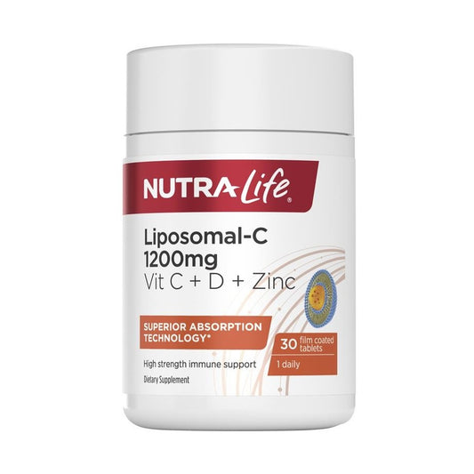 Nutra-Life Liposomal-C 1200mg Vit C + D + Zinc 30 tablets