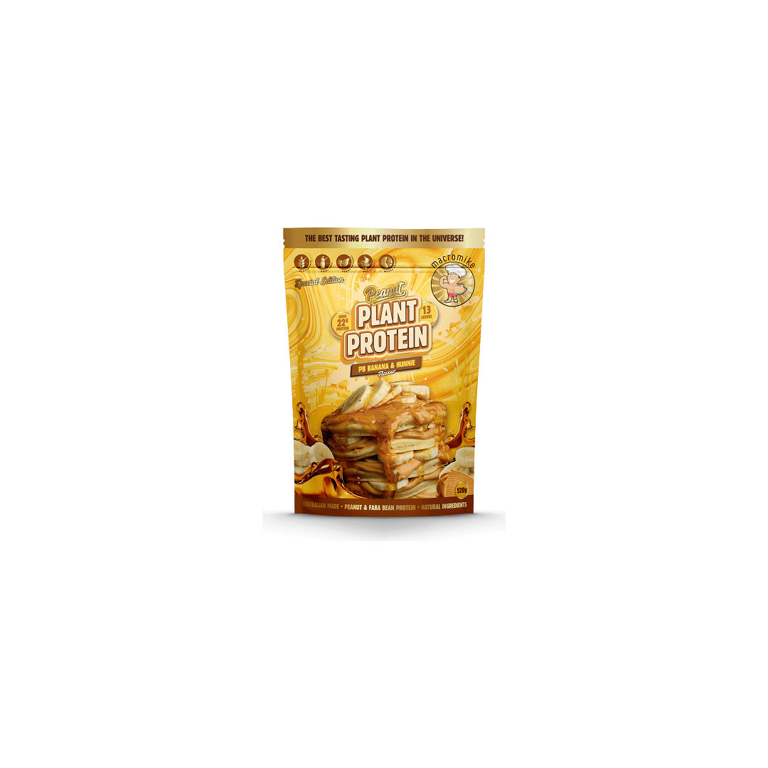 Macro Mike Peanut Plant Based Protein 520g PB Banana & Honey