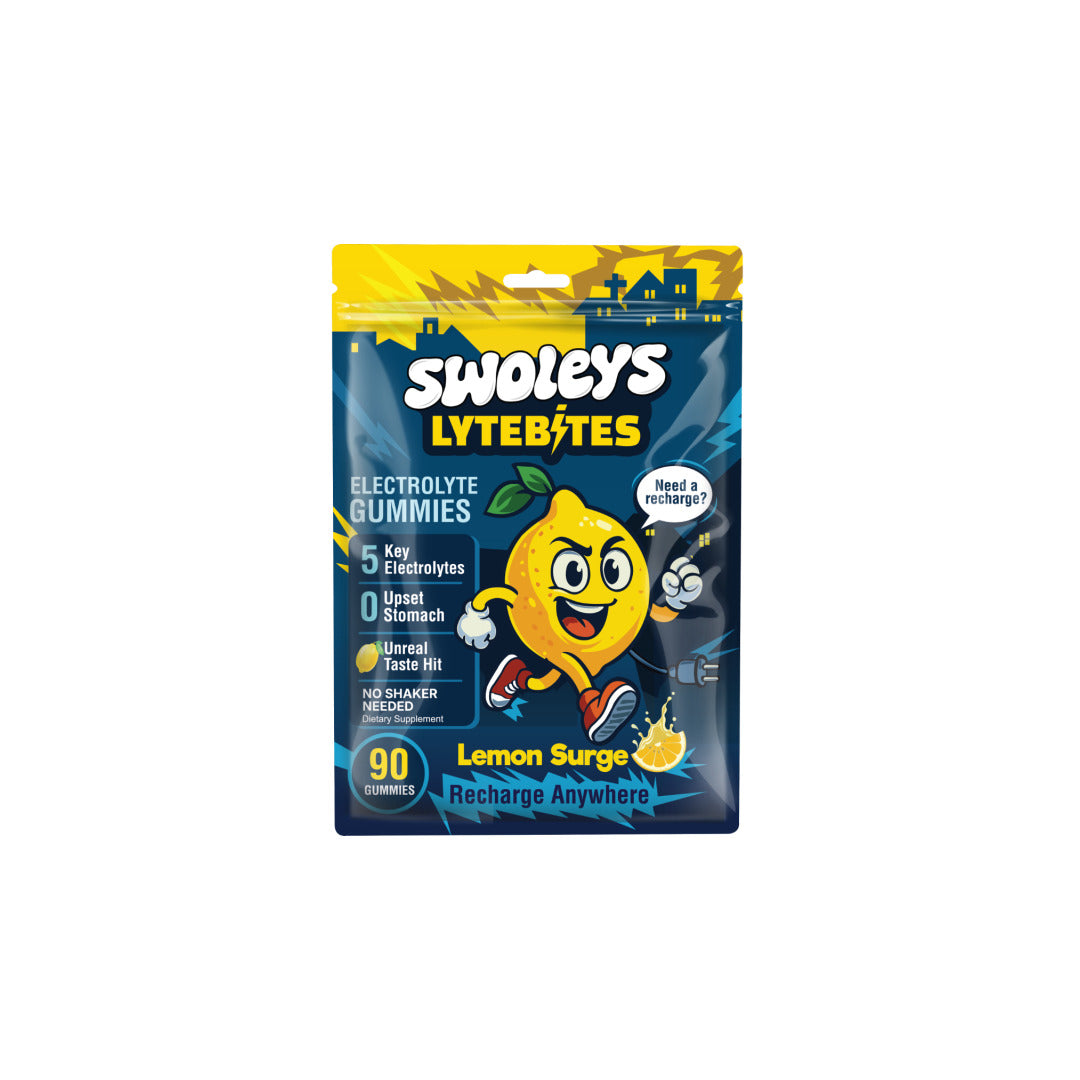 Swoleys LyteBites Electrolyte Gummies Lemon Surge 90 gummies